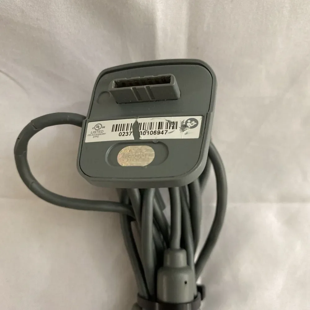 Xbox 360 Play & Charge Kit Gray Charging Cable Only 9 Feet Controller USB Plug